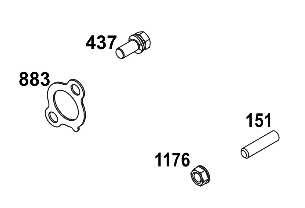 Exhaust Group Diagram and Parts List for 305445-3214-G1  Briggs and Stratton Engine